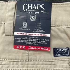 👖CHAPS Straight Fit Stretch Chino Hampton Khaki-42x30👖